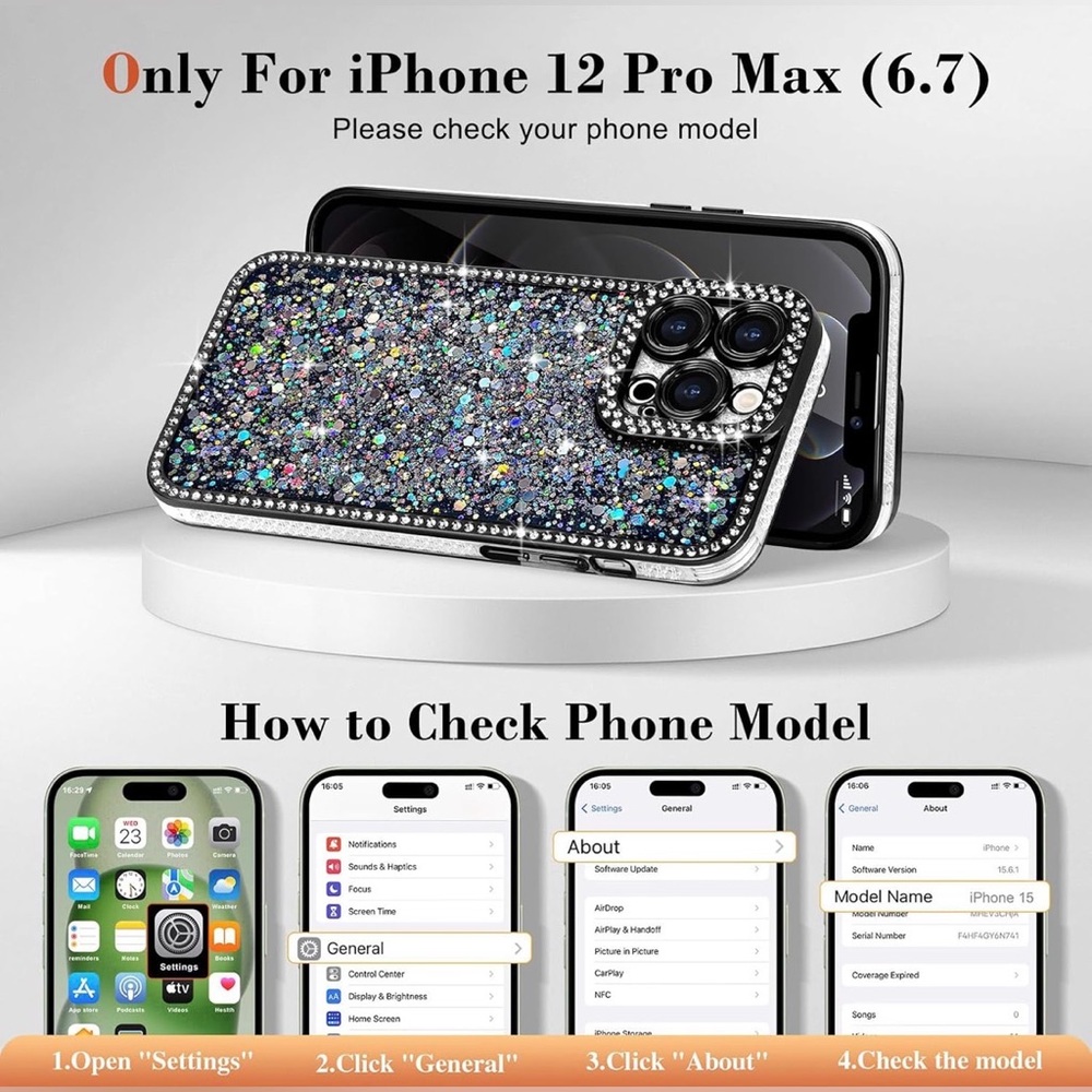 Glitter iPhone Case for iPhone 12 Pro Max